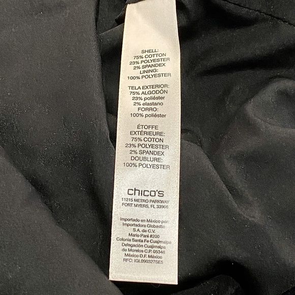 Chicos Velvet Jacket Women’s L (2) Paisley Floral Open Front Blazer Blue Purple - Picture 9 of 11